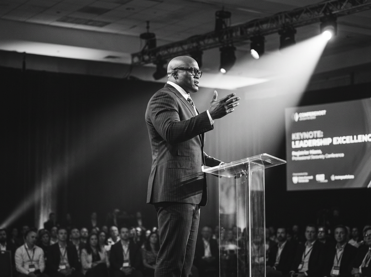 Bobby Lashley speaking on stage